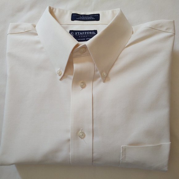 STAFFORD ESSENTIAL THE OXFORD CLASSIC FIT MEN'S DRESS SHIRT- SIZE 17 (32/33) - Picture 1 of 7